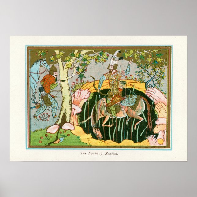 Póster A morte de Rostam (Frente)
