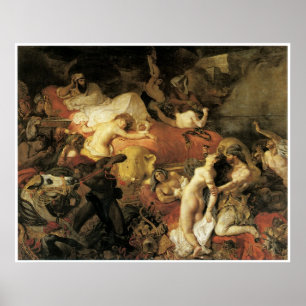 Poster A morte de Sardanapalus, 1827