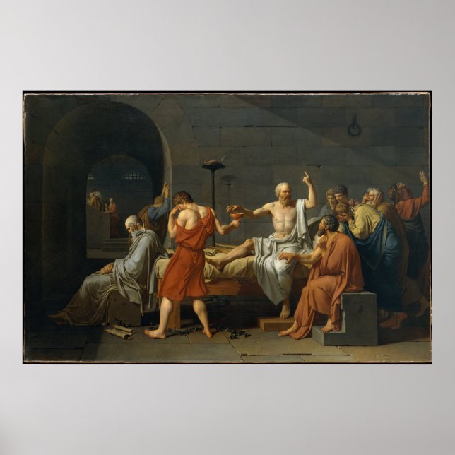Poster A morte de Sócrates, 1787 (Frente)