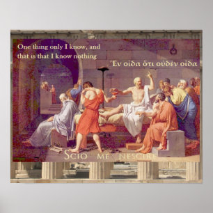 Póster A morte de Socrates - eu não sei nada