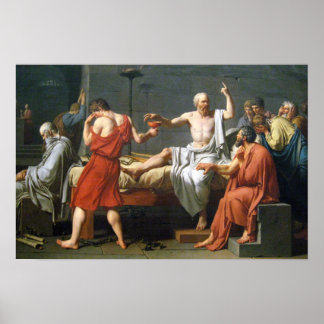 Poster A morte de Sócrates por Jacques-Louis David
