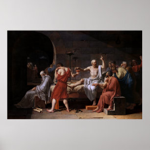 Poster A morte de Sócrates por Jacques Louis David