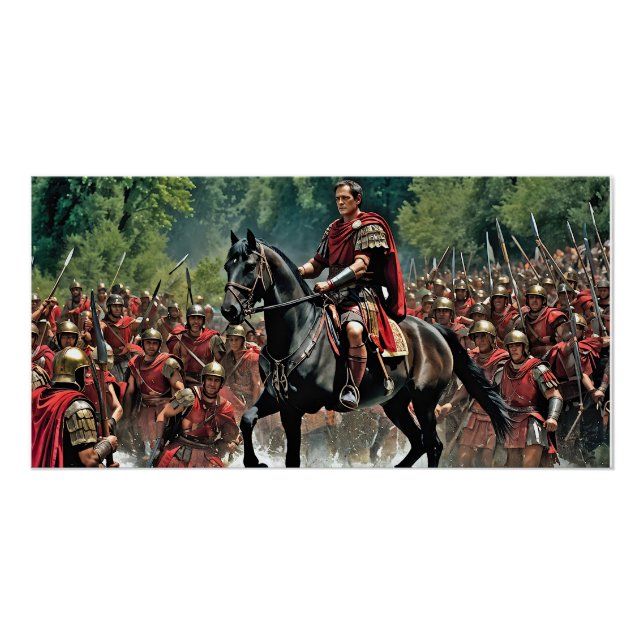 Póster "A Morte é Profunda: Desafio Rubicon de César" (Frente)