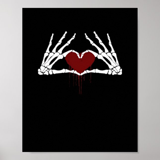 Poster À Morte - Mãos do Coração do Esqueleto (Frente)