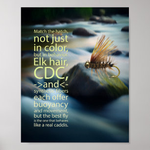 Poster A Mosca Caddis de Cabelo de Alce Icônica