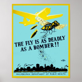 Póster A mosca está tão morta como um bombardeiro