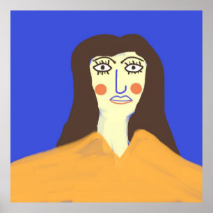 Poster a mulher abstrato art