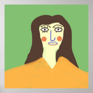 Poster a mulher abstrato art