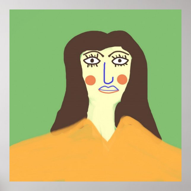 Poster a mulher abstrato art (Frente)