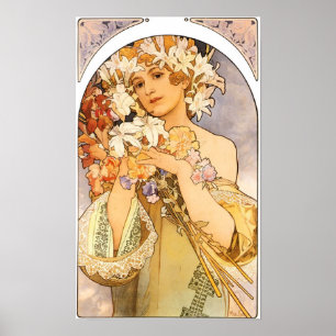 Póster A Mulher com Flores