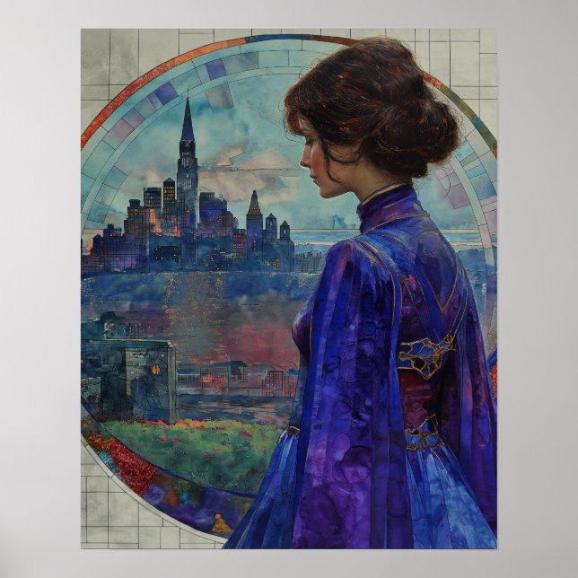 Poster A Mulher de Azul (Frente)