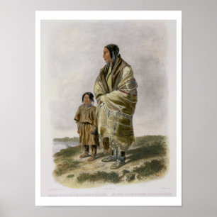 Poster A mulher de Dacota e a menina de Assiniboin,