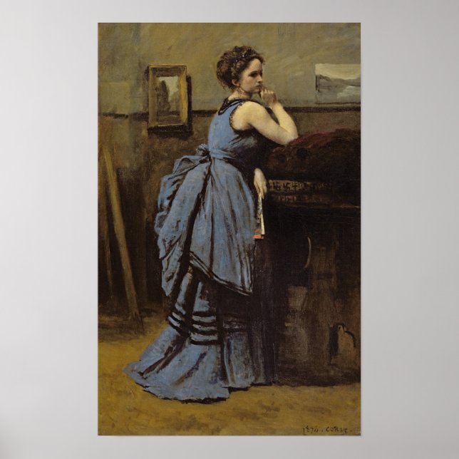 Póster A mulher em azul, 1874 (Frente)