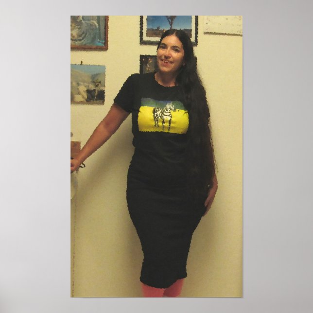 Poster A mulher longa do cabelo (Frente)