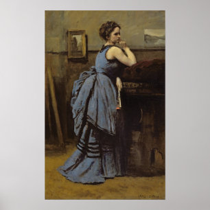 Póster A mulher no azul, 1874