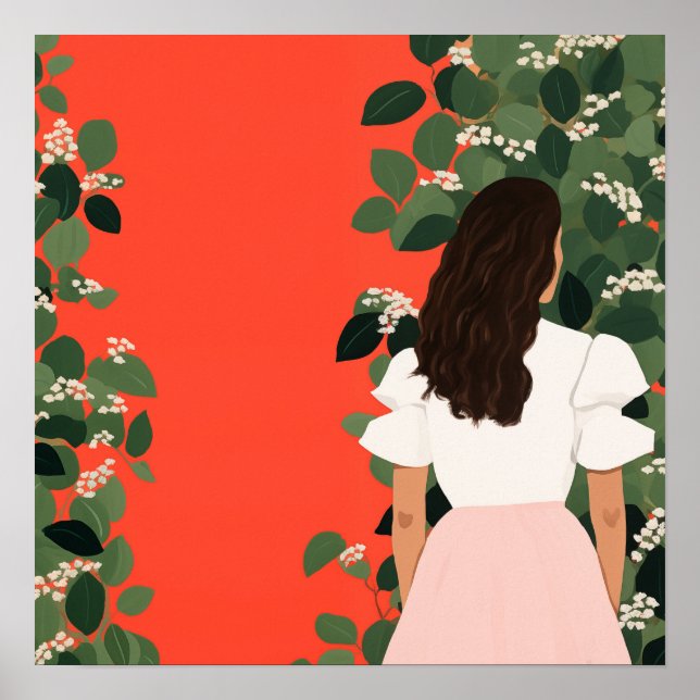 Poster A mulher no jardim (Frente)