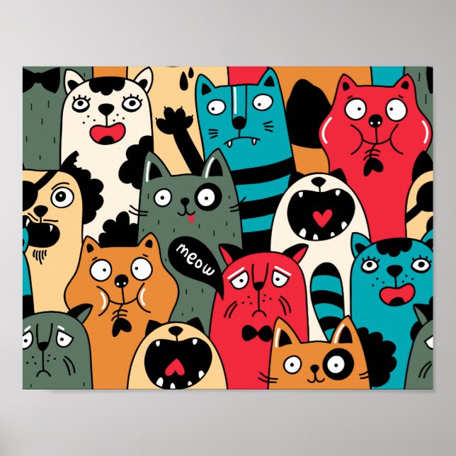 Poster A multidão de gatos (Frente)