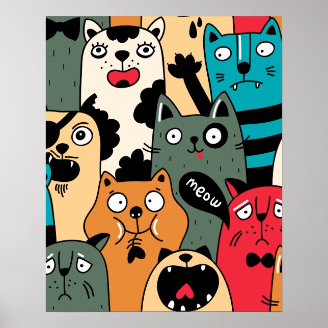Poster A multidão de gatos (Frente)