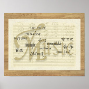 Póster A música é língua universal