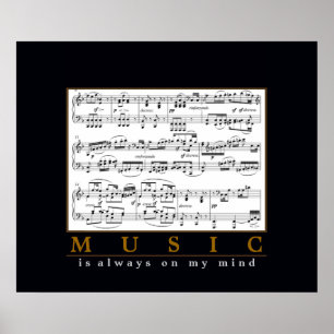 Póster a música está sempre na minha mente