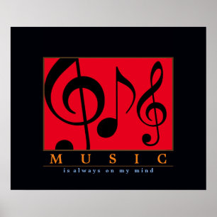Póster a música está sempre na minha mente