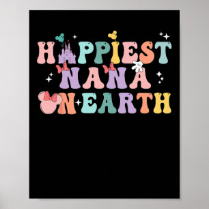 Poster A Nana Mais Feliz Da Terra, Groovy Mãe Dia de as m