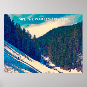 Poster A Natureza A Caminhar Costume Das Montanhas A Dize