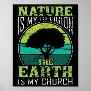 Poster A Natureza Nativa Do Dia Americano É A Minha Relig