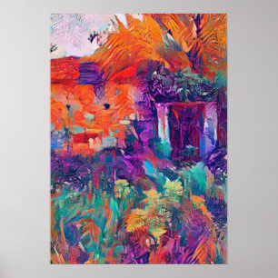 Poster A natureza recupera uma casa na Bulgária vibante A