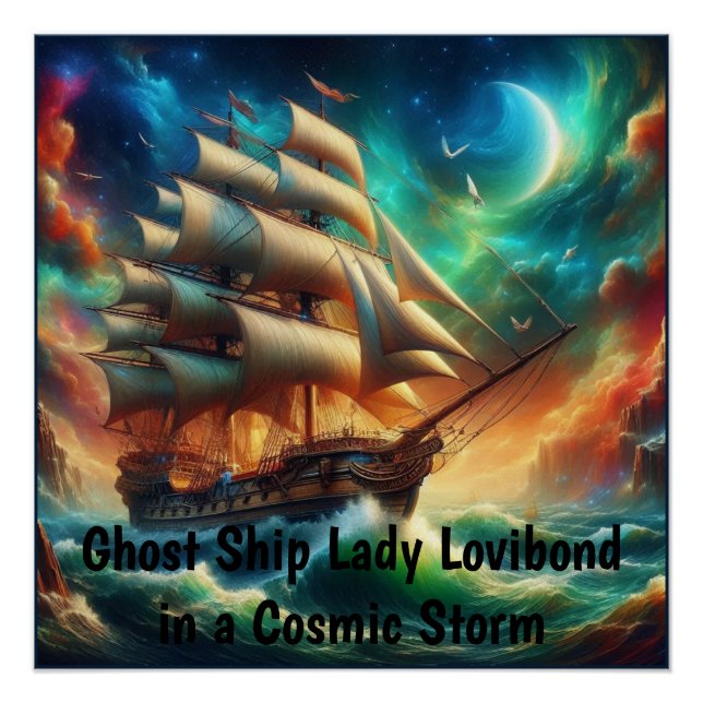Póster A nave fantasma Lady Lovibond em uma tempestade có (Frente)