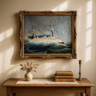 Poster A nave no Tempest   Henri Rousseau