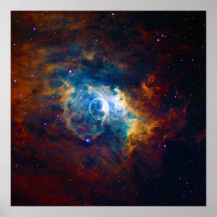 Póster A Nebulosa da Bolha NGC 7635 Sem Nitidez 162