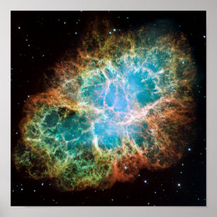 Póster A Nebulosa do Caranguejo (Telescópio Hubble)