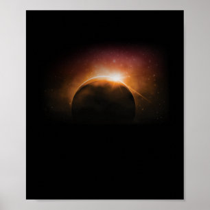 Poster A nebulosa do eclipse solar Stars a lua da terra