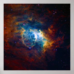 Poster A nebulosa NGC 7635 Sharpless 162 da bolha