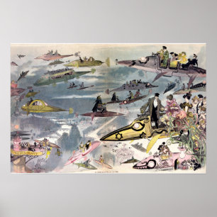Poster A night at the opera in 2000 by Albert Robida