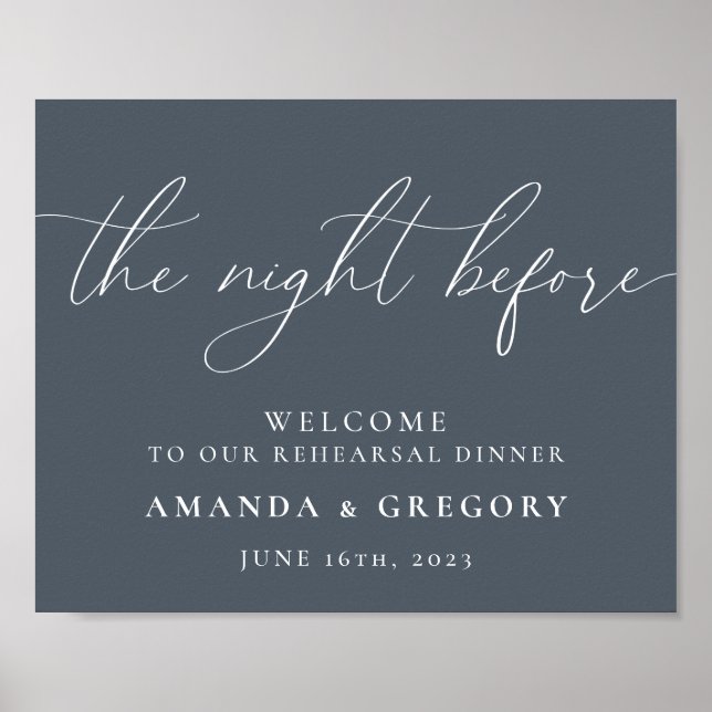 Poster A Noite Antes do Jantar de Ensaios de Casamento Be (Frente)