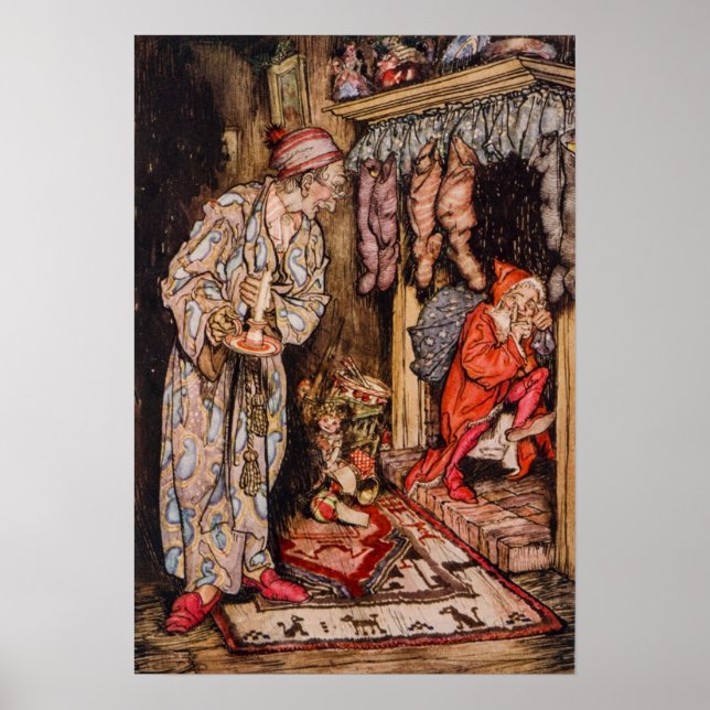 Poster A noite antes do Natal de Arthur Rackham (Frente)