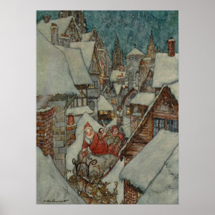 Poster A noite antes do Natal de Arthur Rackham