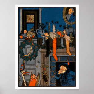 Póster A noite antes do Natal, por Denlow, 1903 (colou