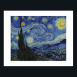 Póster A Noite Estrelada de Van Gogh<br><div class="desc">Esta versão deixa uma borda branca, adequada para adicionar um acasalamento e um quadro. Sobre a obra The Starry Night Starry Night (Dutch: De sterrennacht) é uma pintura do artista poste-impressionista holandês Vincent van Gogh. Pintado em junho de 1889, mostra a visão fora da janela do seu quarto sanitário no...</div>