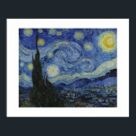 Póster A Noite Estrelada de Van Gogh<br><div class="desc">Esta versão deixa uma borda branca, adequada para adicionar um acasalamento e um quadro. Sobre a obra The Starry Night Starry Night (Dutch: De sterrennacht) é uma pintura do artista poste-impressionista holandês Vincent van Gogh. Pintado em junho de 1889, mostra a visão fora da janela do seu quarto sanitário no...</div>