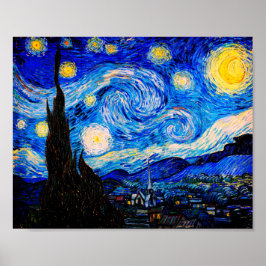 Poster A Noite Estrelada de Vincent Van Gogh