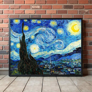 Poster A Noite Estrelada de Vincent Van Gogh
