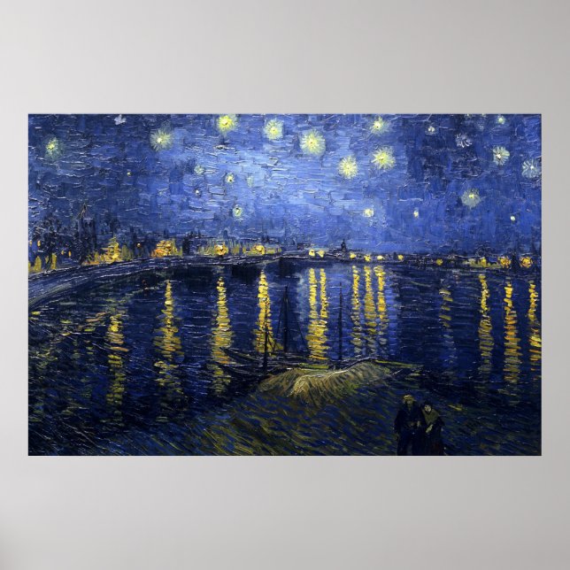 Póster A Noite Estrelada (van Gogh) (Frente)