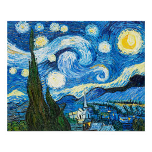 Póster A Noite Estrelada - Vincent van Gogh