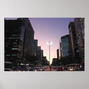 Póster A noite na avenida de Paulista - Sao Paulo