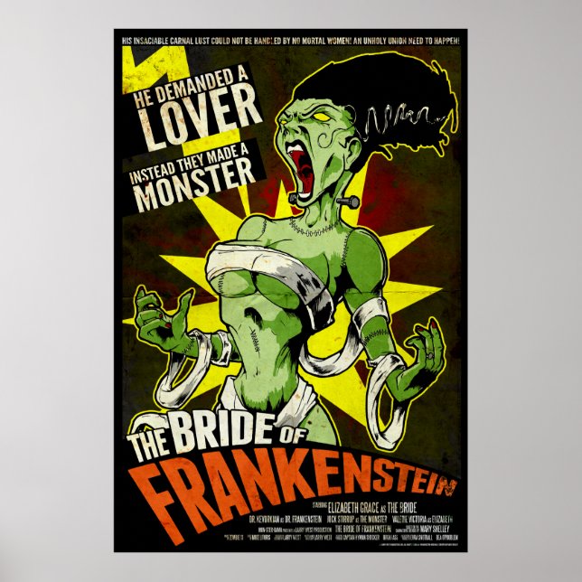 Poster A Noiva de Frankenstein (Frente)