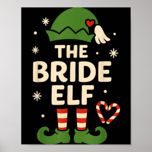Poster A Noiva Elfo Natal Xmas Divertido Recém-Casado