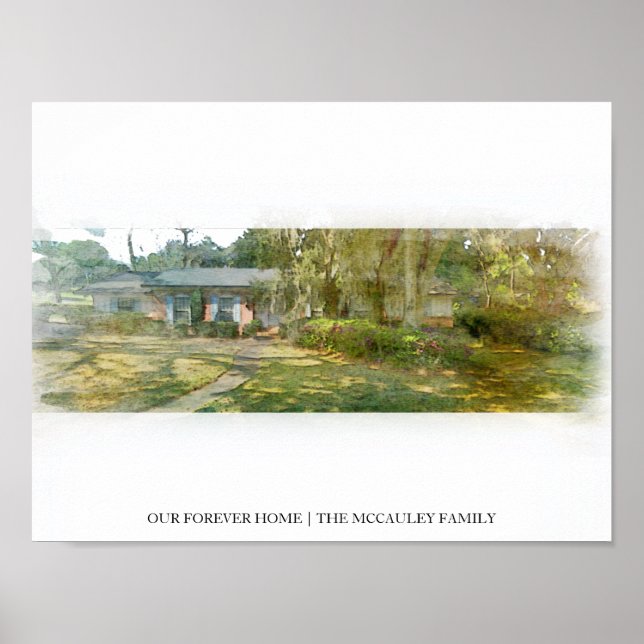 Poster A nossa cor do retrato da casa personalizada do Fo (Frente)